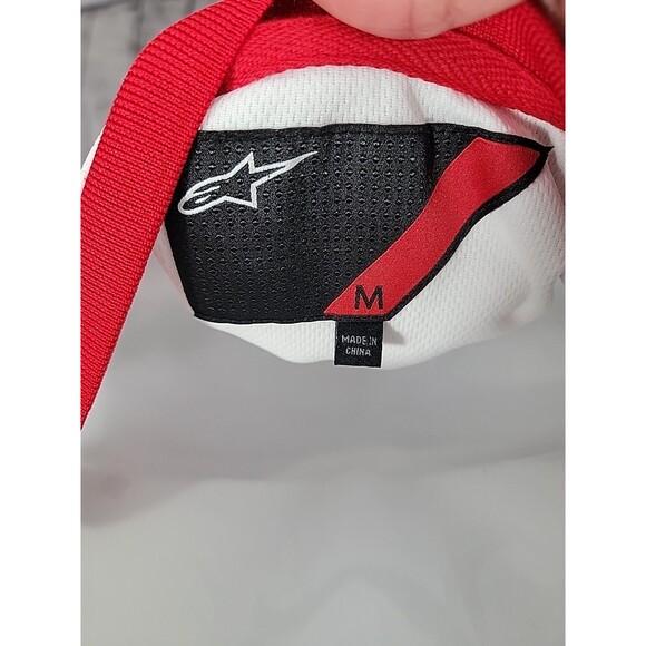 Mens Alpinestars Size Medium Jersey Style Tank Top Black, Red, White - Picture 6 of 6